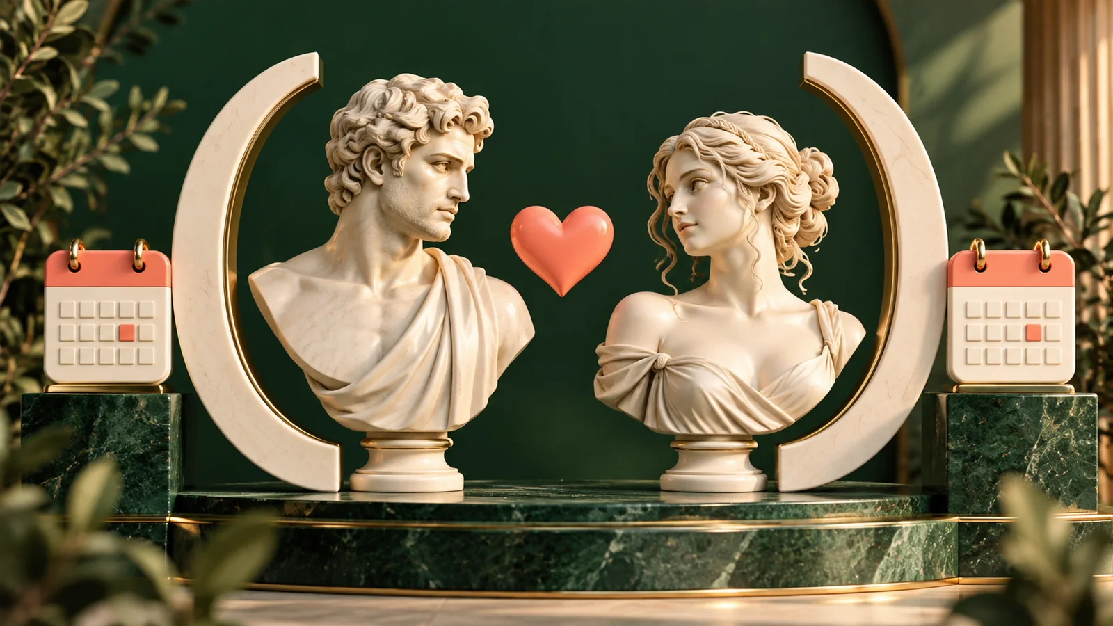 Editorial illustration of dual relationship age brackets and chronological harmony