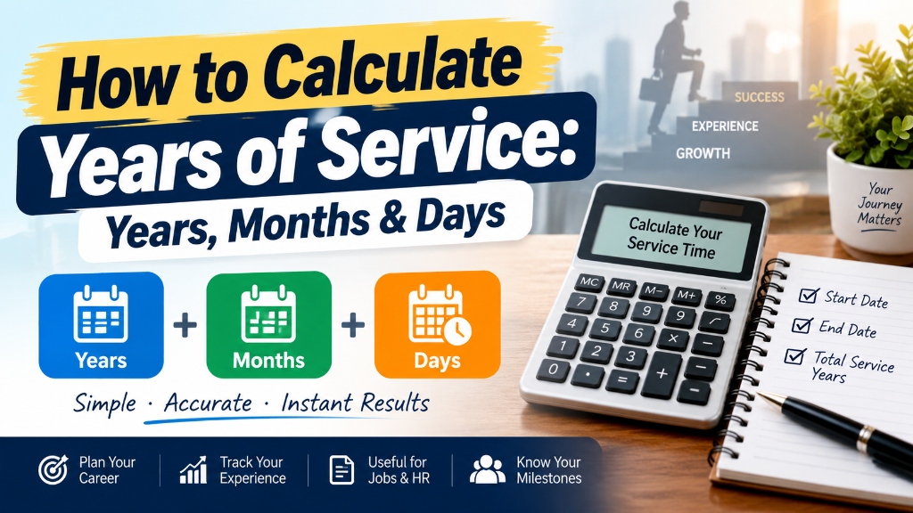 How to calculate years of service in years, months, and days step-by-step career and HR guide