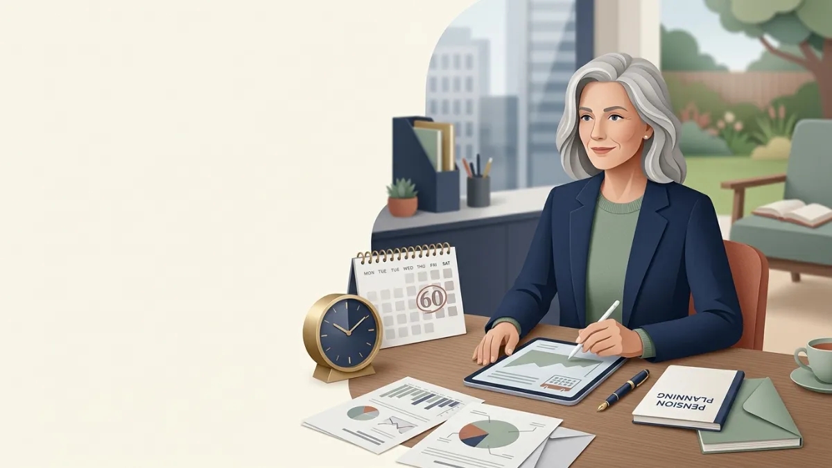 Can You Retire at 60 in the UK editorial illustration