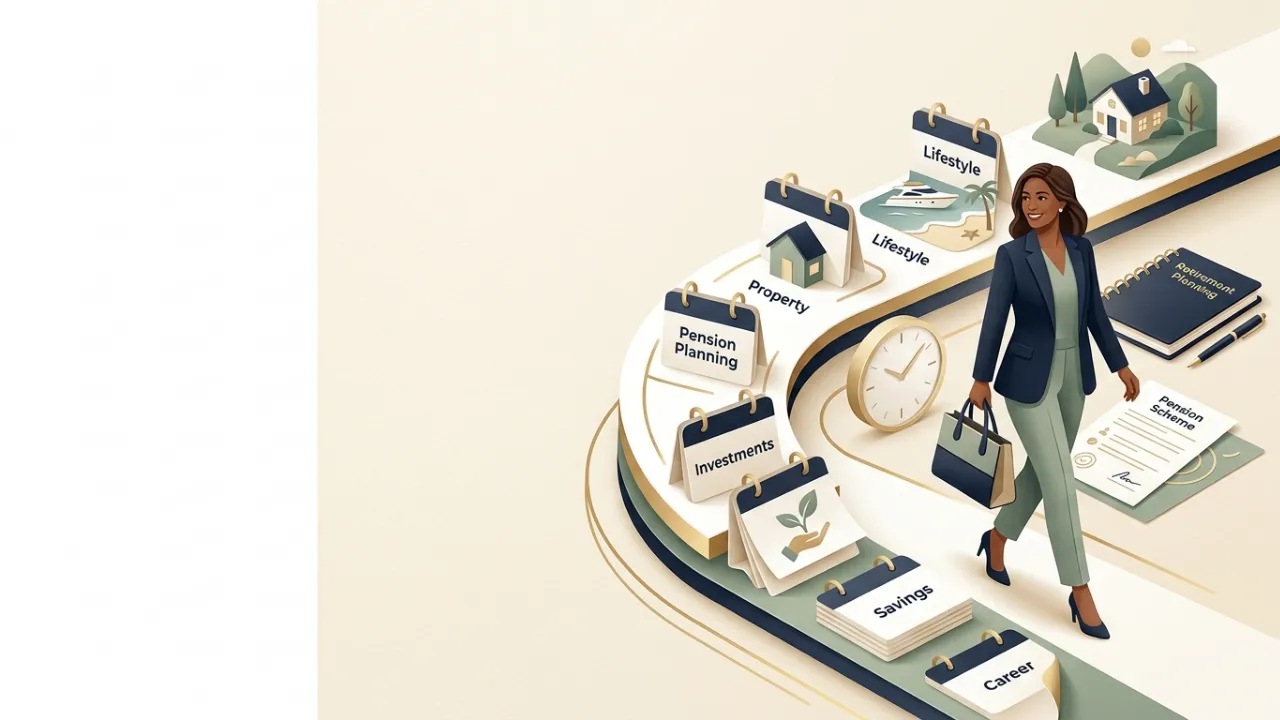 Early Retirement Age in the UK editorial illustration